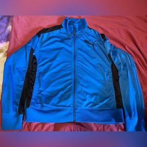 Blue men puma track jacket